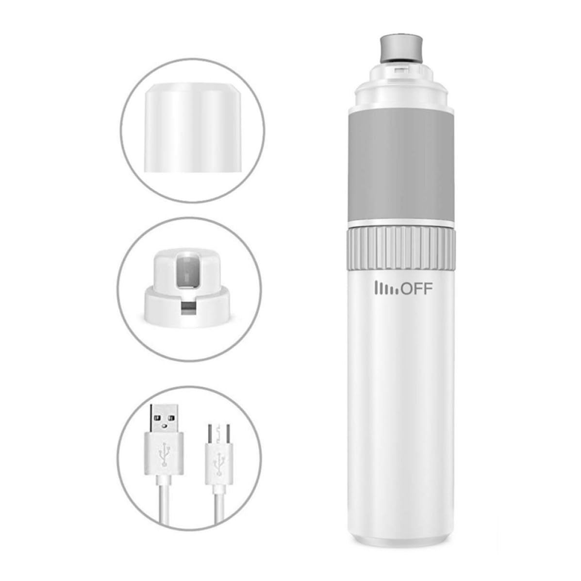 Electric PET Nail Grinder and Clipper White C534