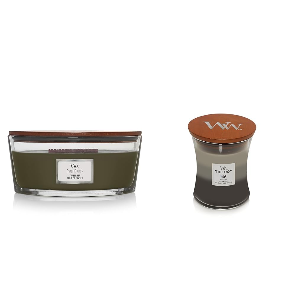 Scented Candle, 16oz Soy Blend Wax Wood Wick A5582