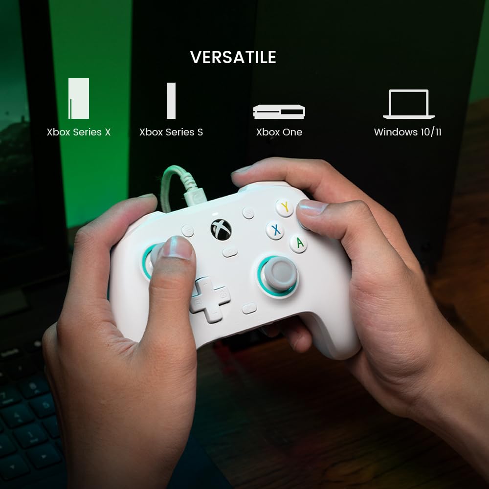 Wired Gamepad with Hall Effect Joysticks and 3.5 mm Audio Jack White T250103