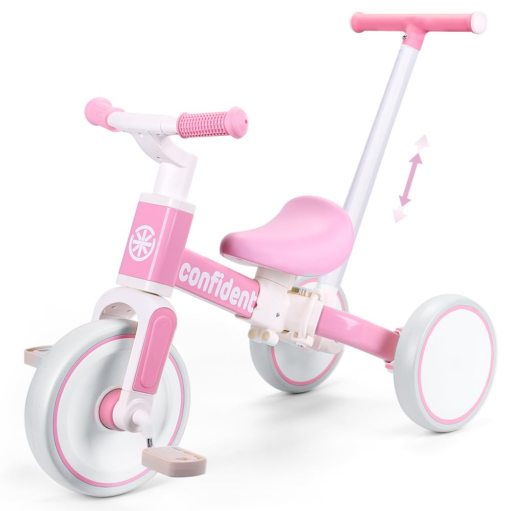 Tricycle for Toddlers 1-3 Year Olds, 5 in 1 Toddler Balance Bike Q74804