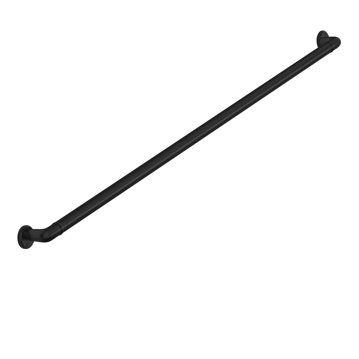Aluminum Handrail for Stairs, Black, 4' Length H374645