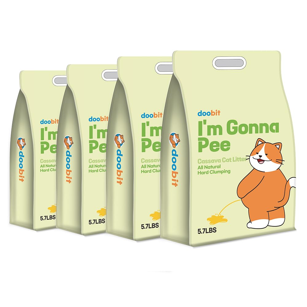 Cassava Cat Litter, Odor Control Dust-Free Clumping Litter T808170
