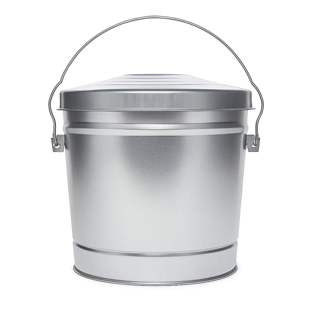 6-Gallon Galvanized Steel Locking Lid Storage Can K897