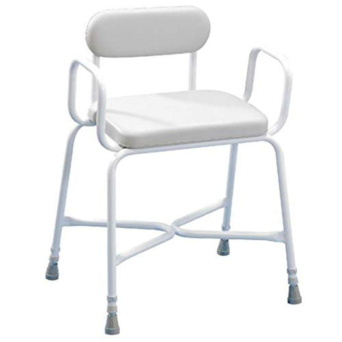 Perching Stool with Padded Seat & Back F369876