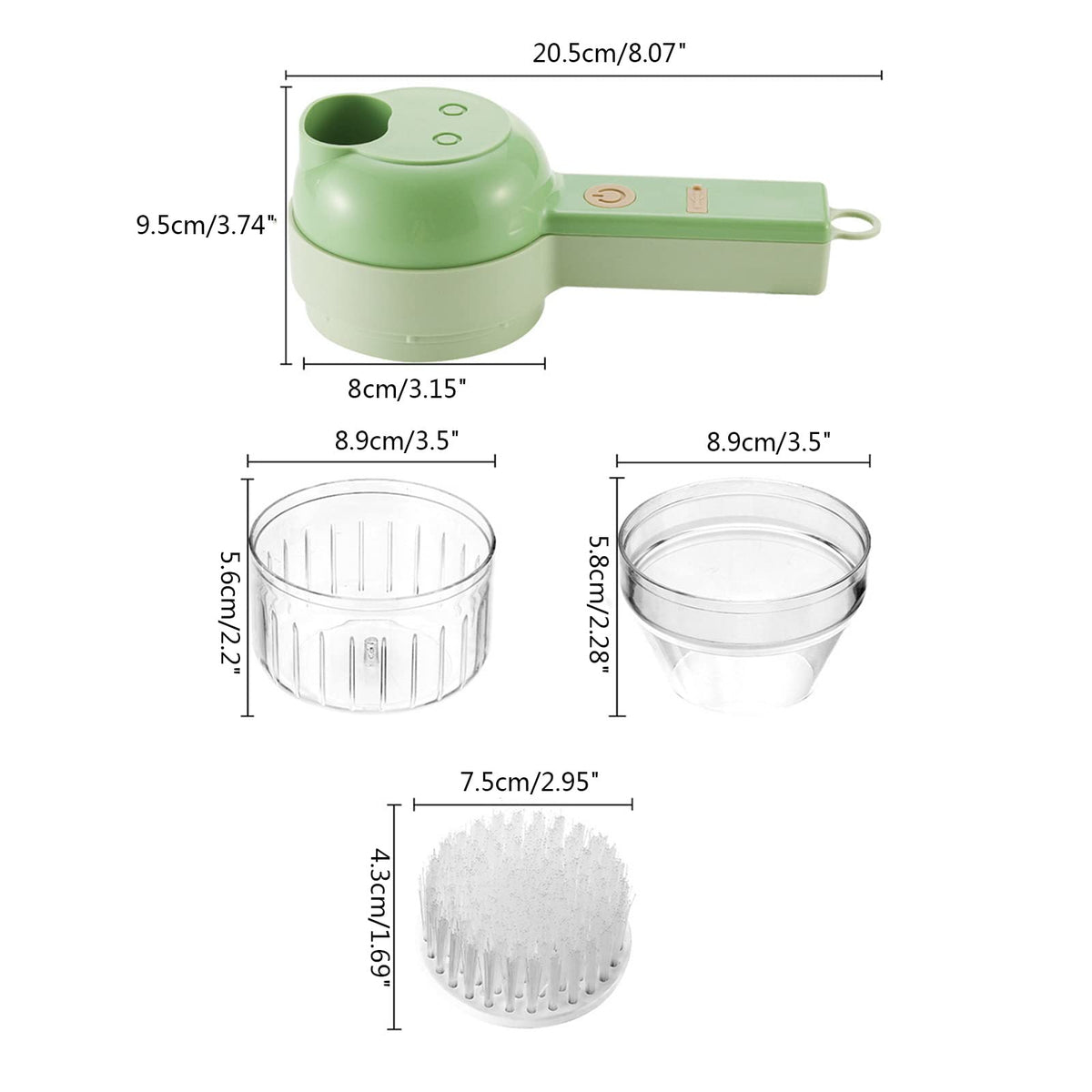 4 in 1 Handheld Electric Vegetable Cutter Set P790194