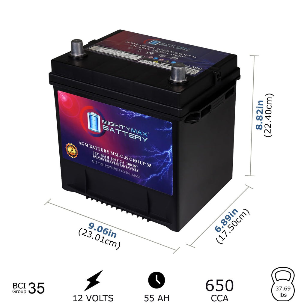 12V 55Ah AGM 650 CCA Battery Z89203