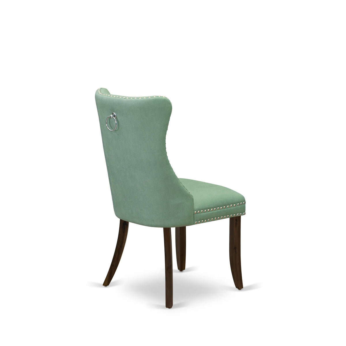Set of 2 Willow Green Faux Leather Parson Dining Chairs M43861