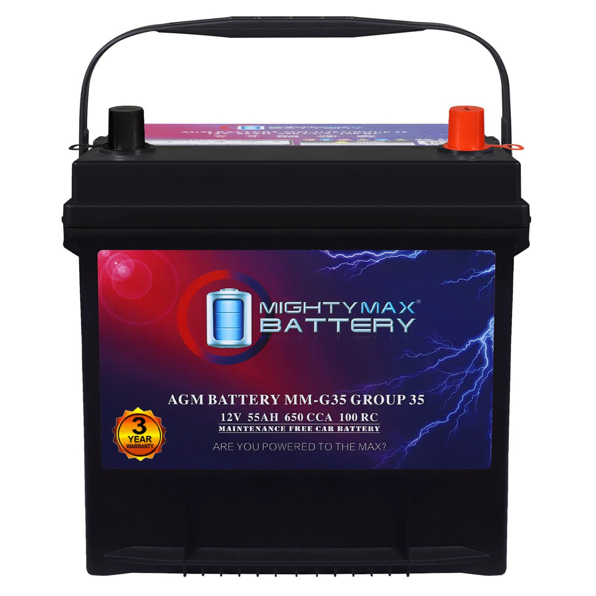 12V 55Ah AGM 650 CCA Battery Z89203