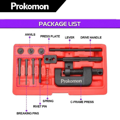 13 Pieces Chain Breaker Tool Kit Y7561