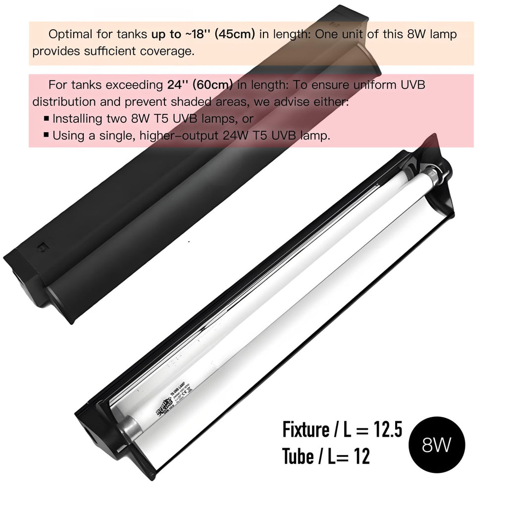 10.0 UVB 8W Fluorescent Lamp and Fixture Kit B4190