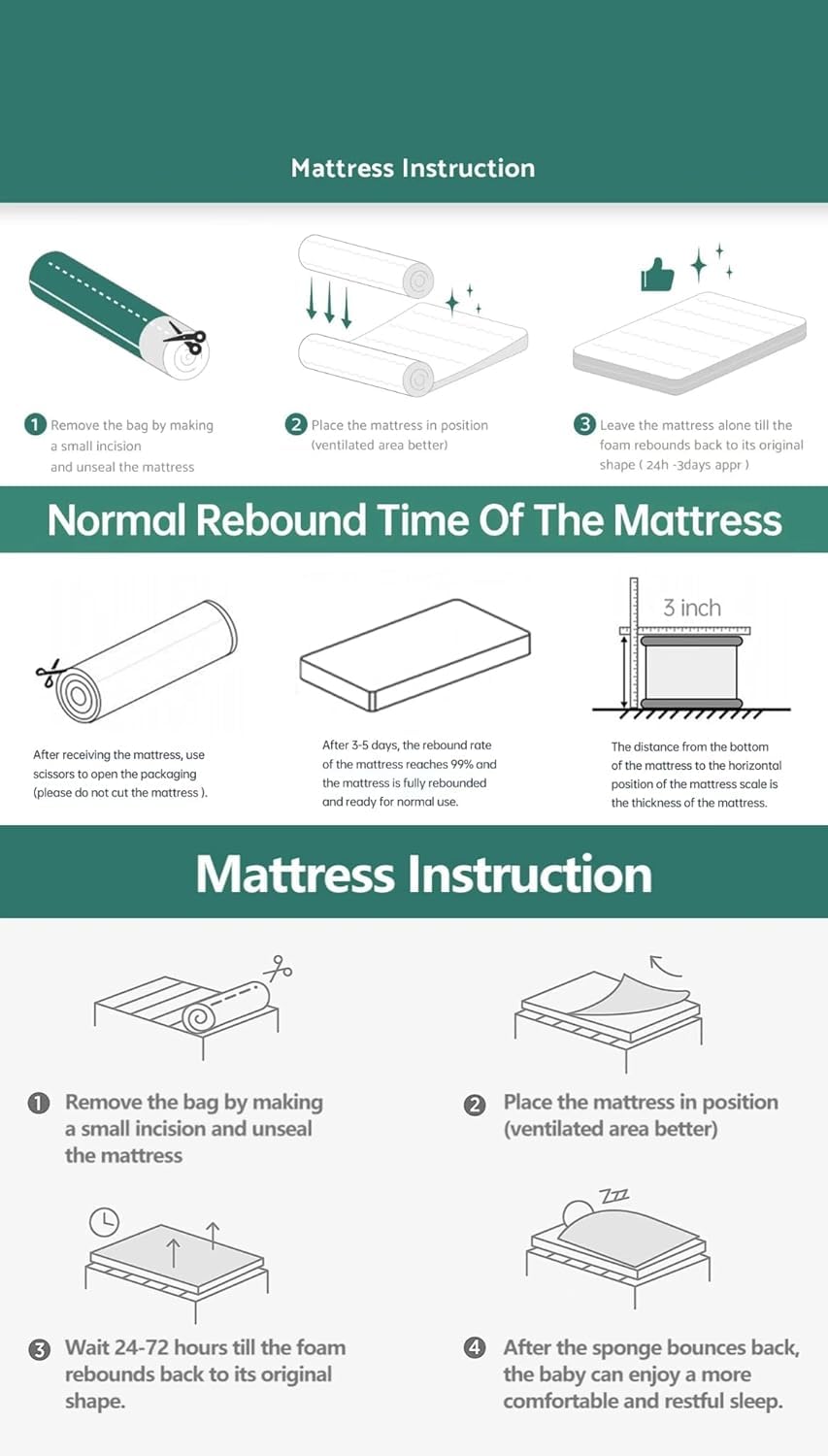 Double-Sided Memory Foam Portable Mattress Z208