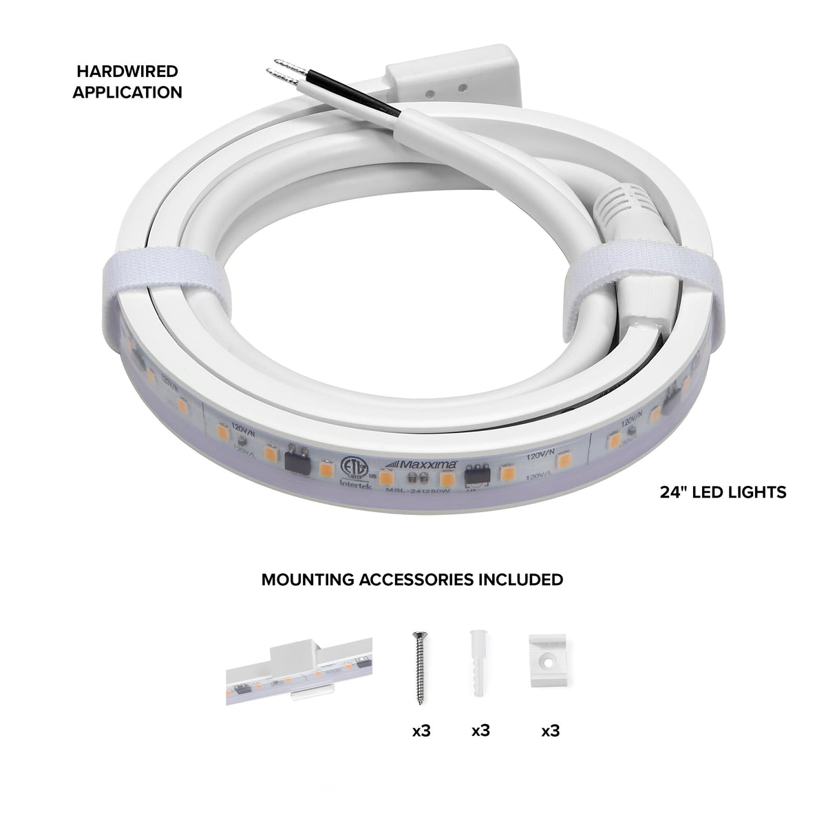 24 in. Hardwired LED Under Cabinet Strip Light N42401