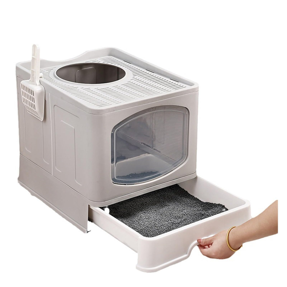 Foldable Cat Litter Box with Lid T53039