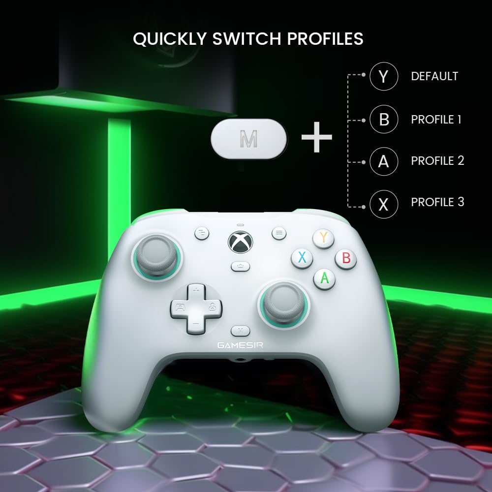 Wired Gamepad with Hall Effect Joysticks and 3.5 mm Audio Jack White T250103