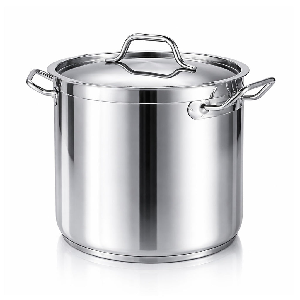 60 Qt Stainless Steel Stockpot with Lid A861828