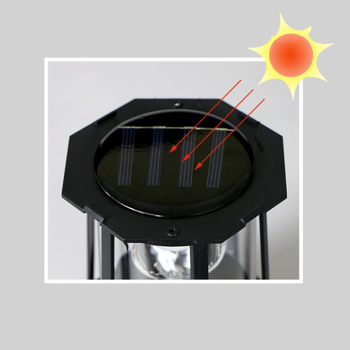 Solar Powered Lighthouse Garden Decoration L80900