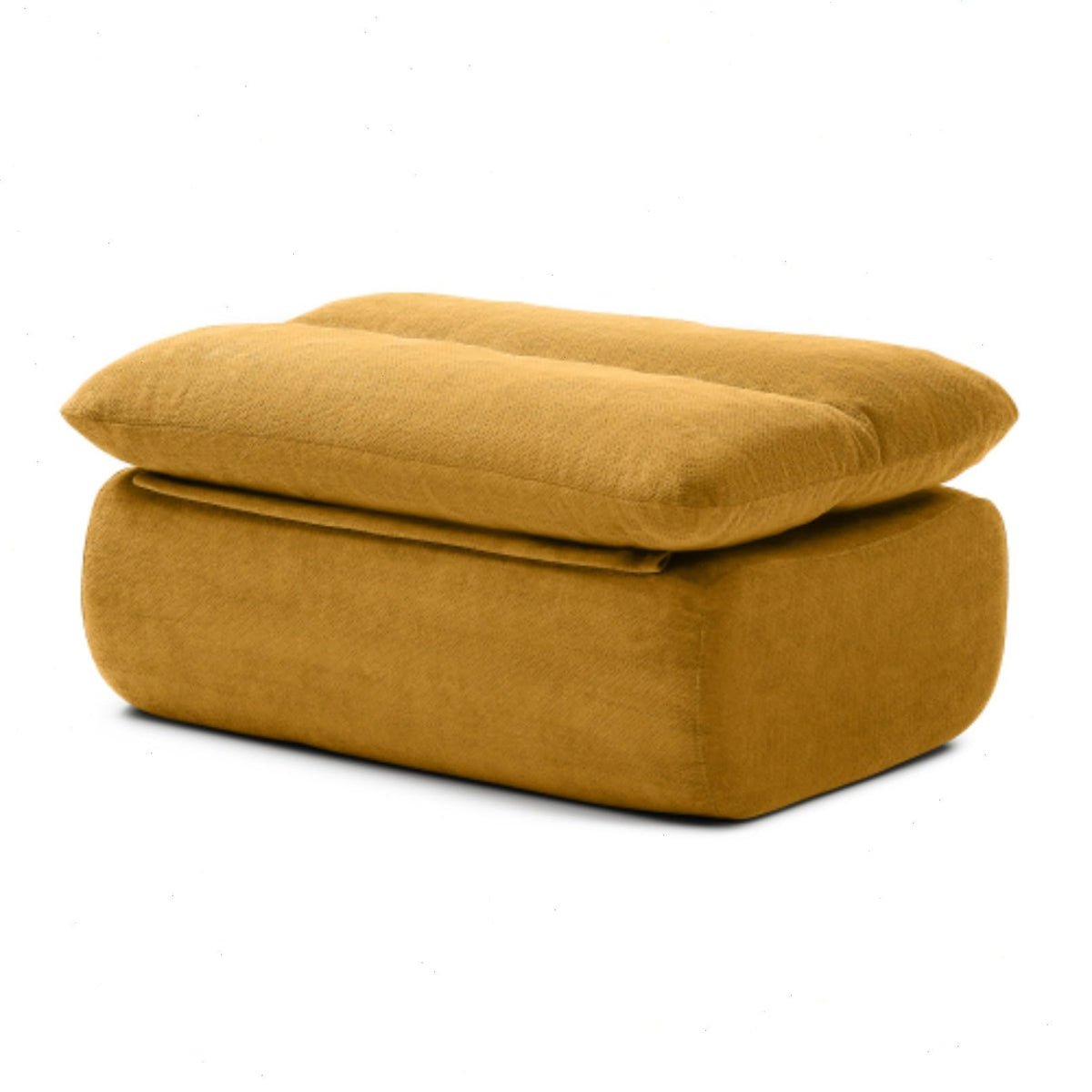 Yellow Memory Foam Bean Bag Chair with Ottoman K768