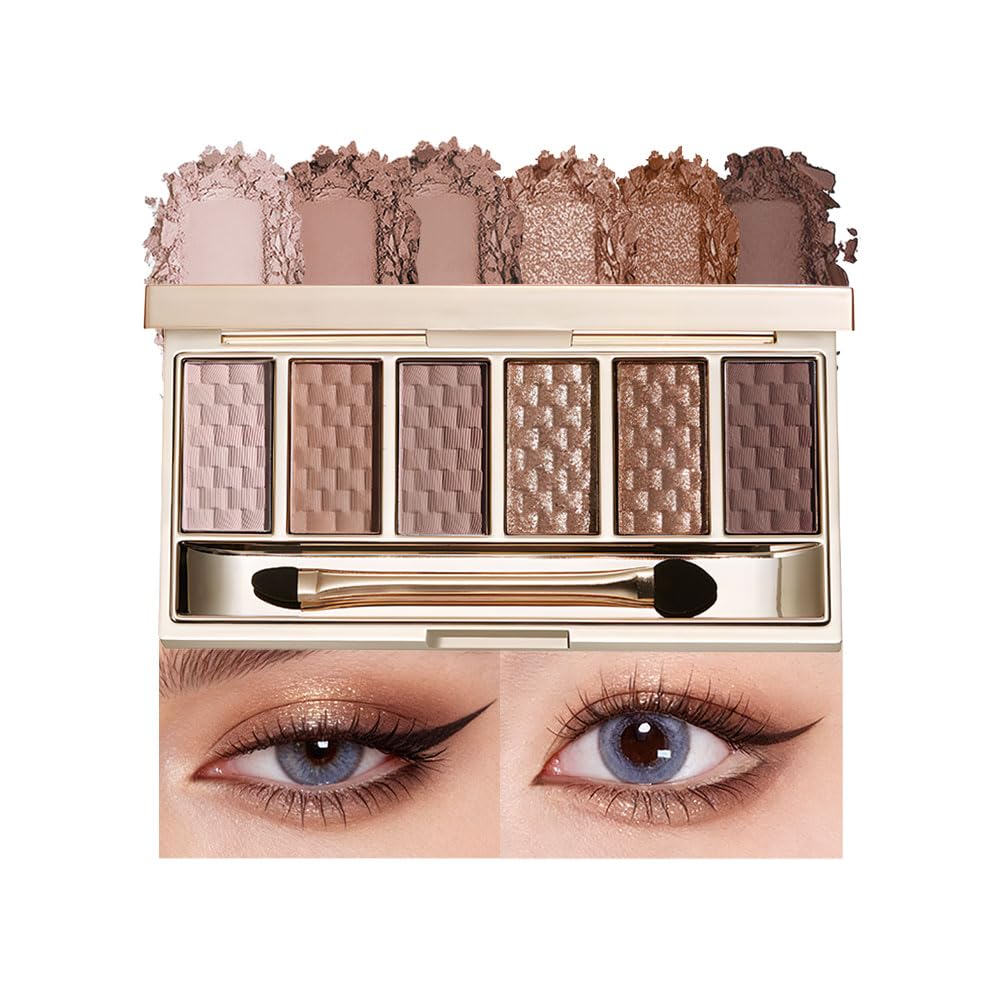 Nude Brown 6 Shade Matte & Shimmer Eyeshadow Palette Y835