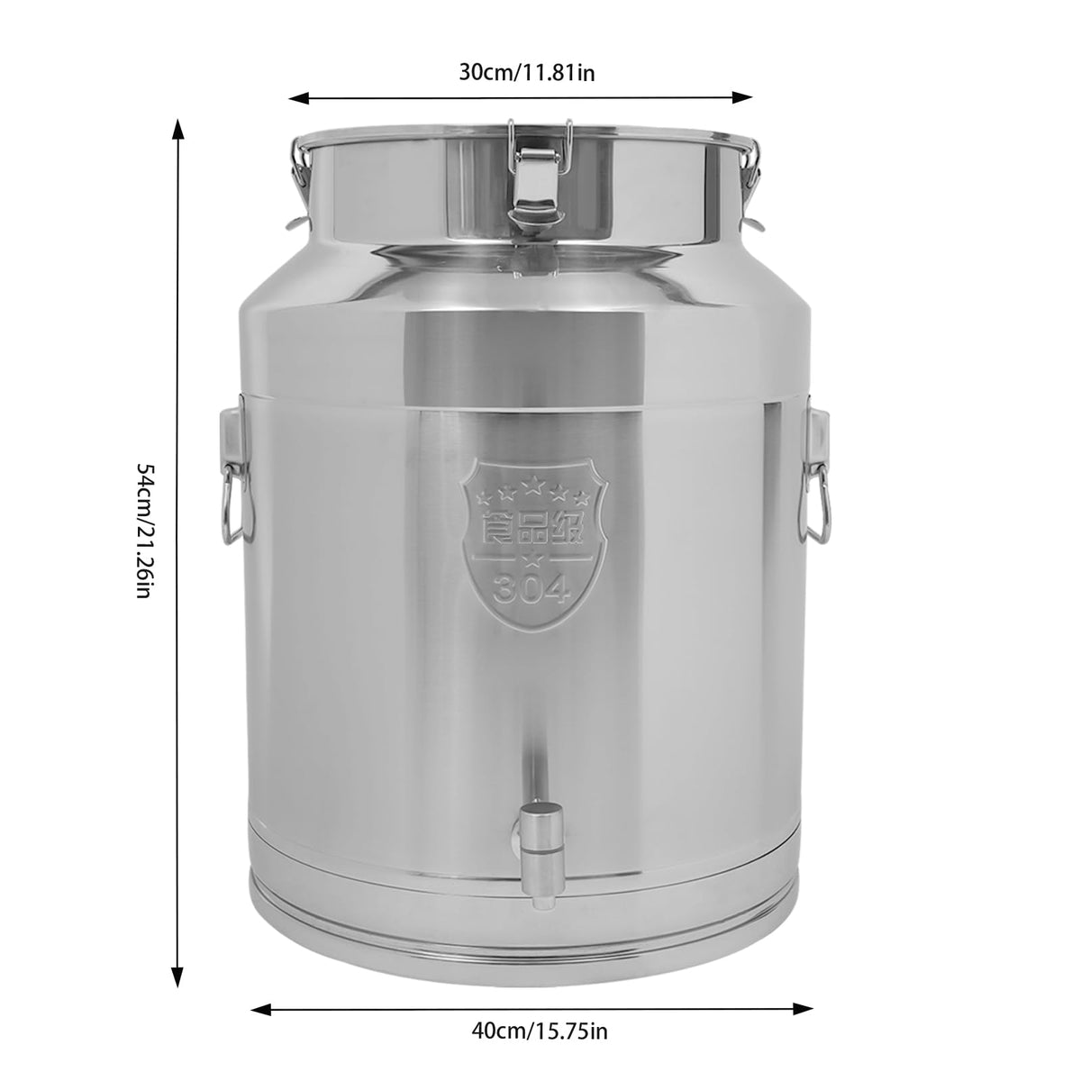 64L Stainless Steel Milk Can with Faucet G2582