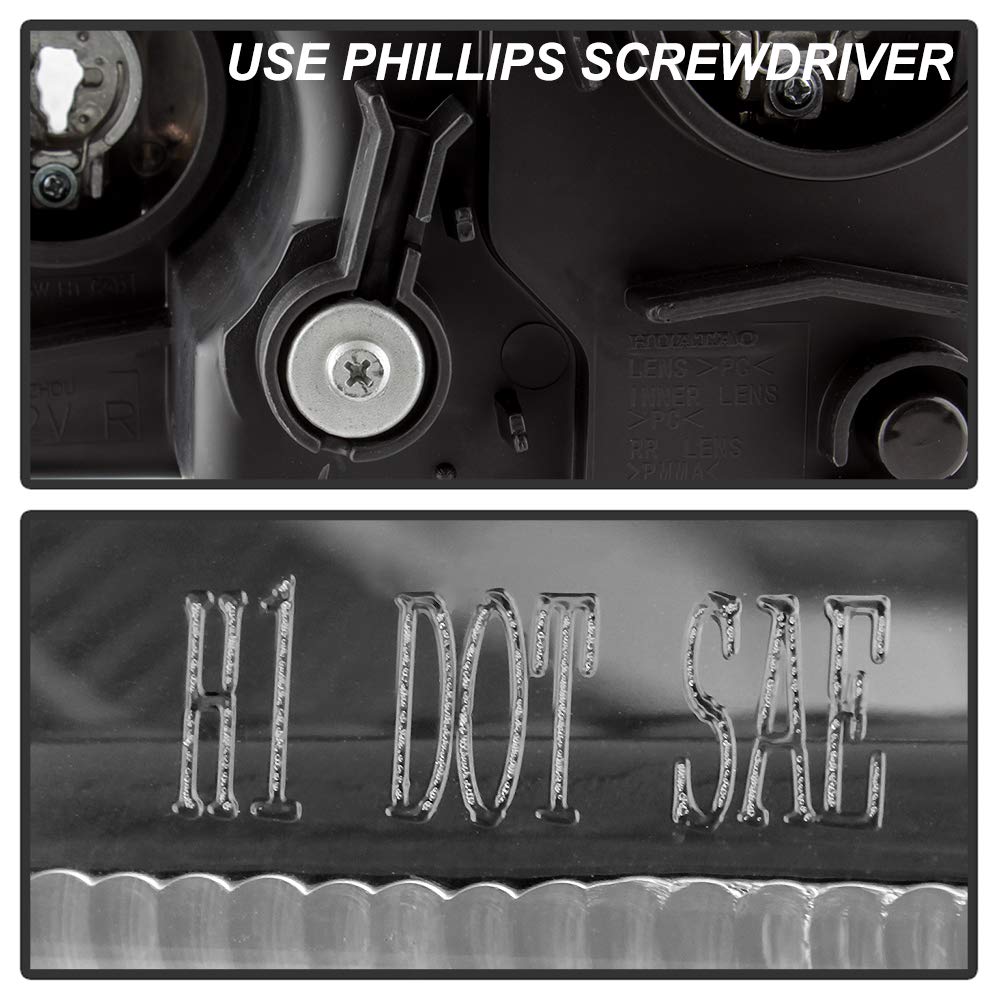 Black Headlights Replacement Pair Set H79904