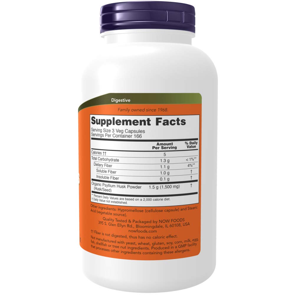 Psyllium Husk 500mg 500 Capsule 2 Pack W5766
