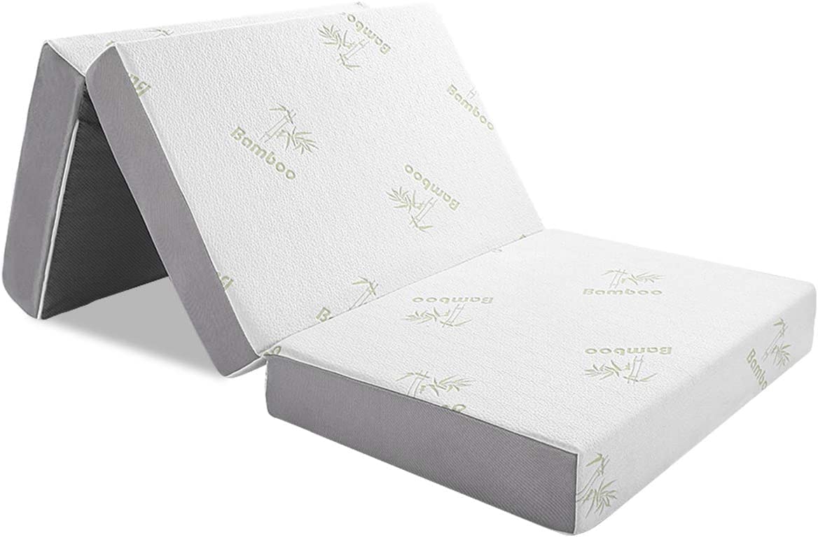Twin 5 Inch Memory Foam Trifold Mattress A298