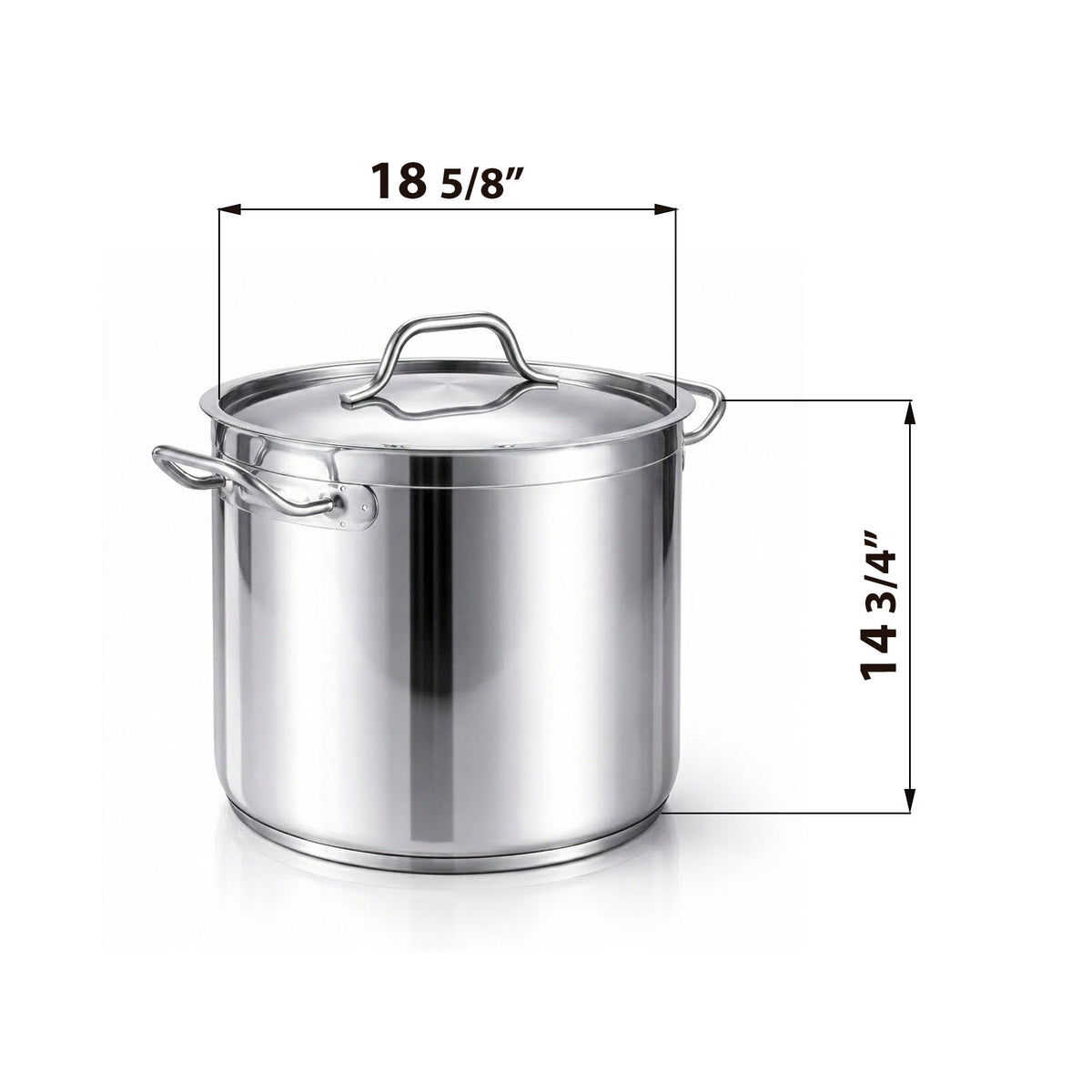 60 Qt Stainless Steel Stockpot with Lid A861828