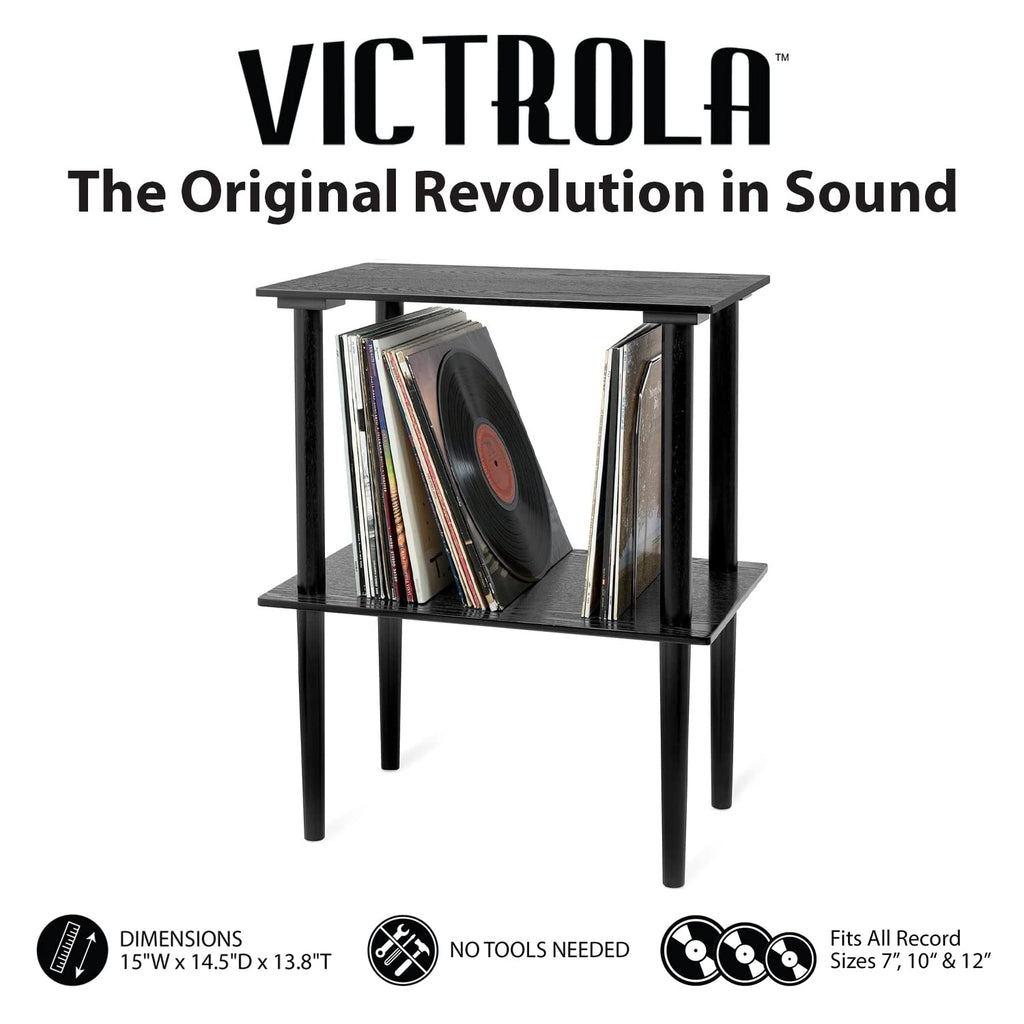 Black 6-in-1 Bluetooth Record Player with Stand Y131458