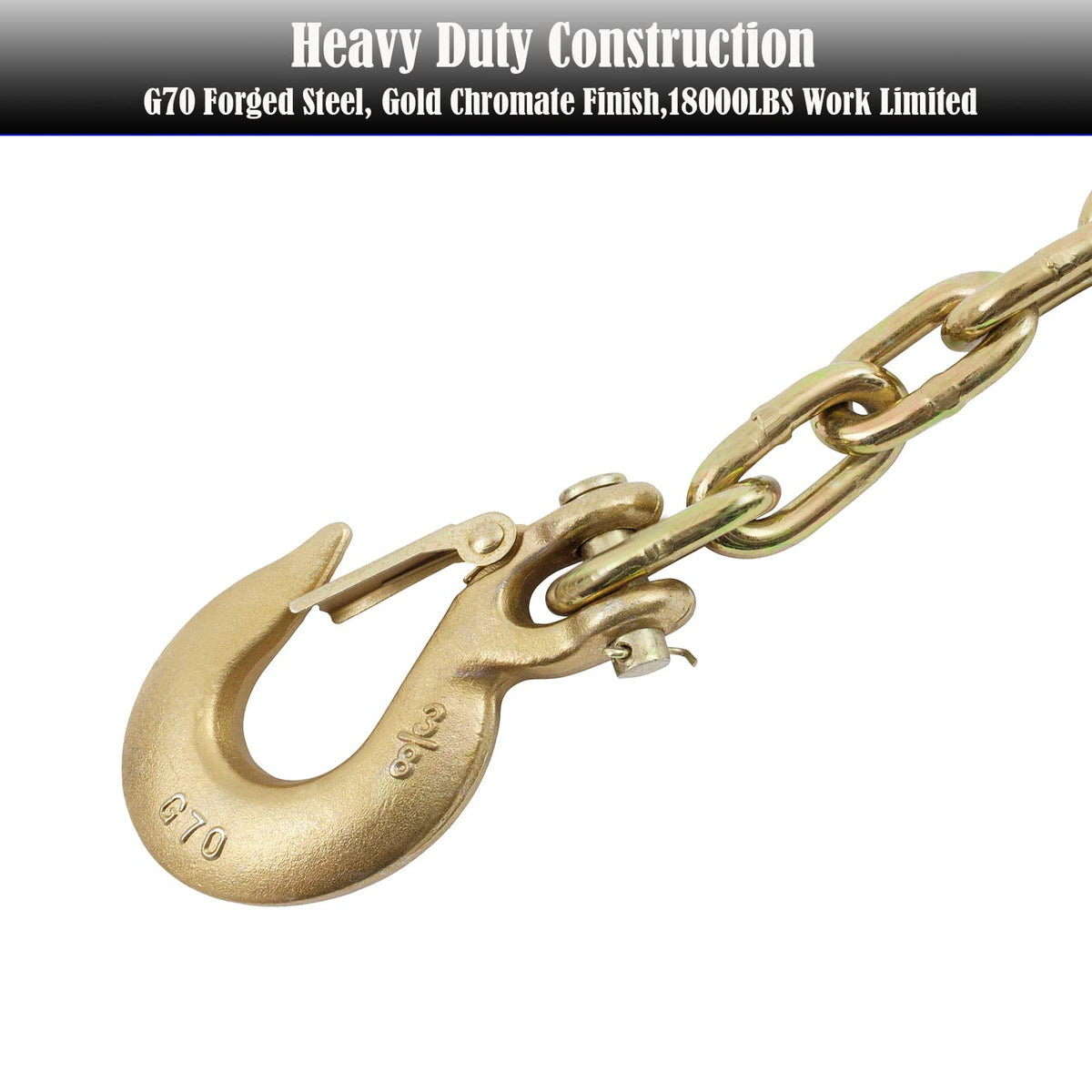 3/8" Clevis Slip Hook with Safety Latch, 4-Pack K38334