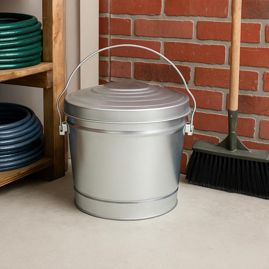 6-Gallon Galvanized Steel Locking Lid Storage Can K897