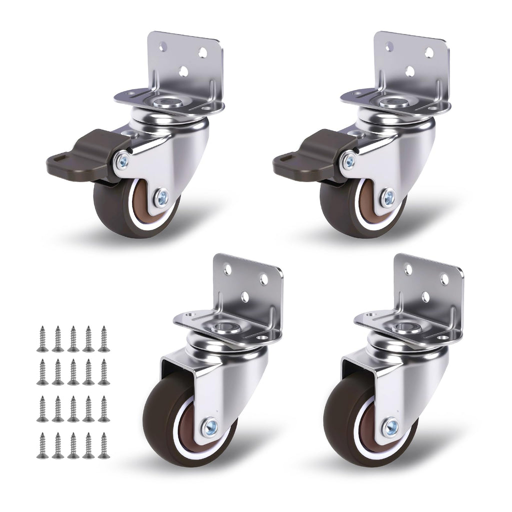 1" Low Profile Caster Wheels Set of 4 B46102