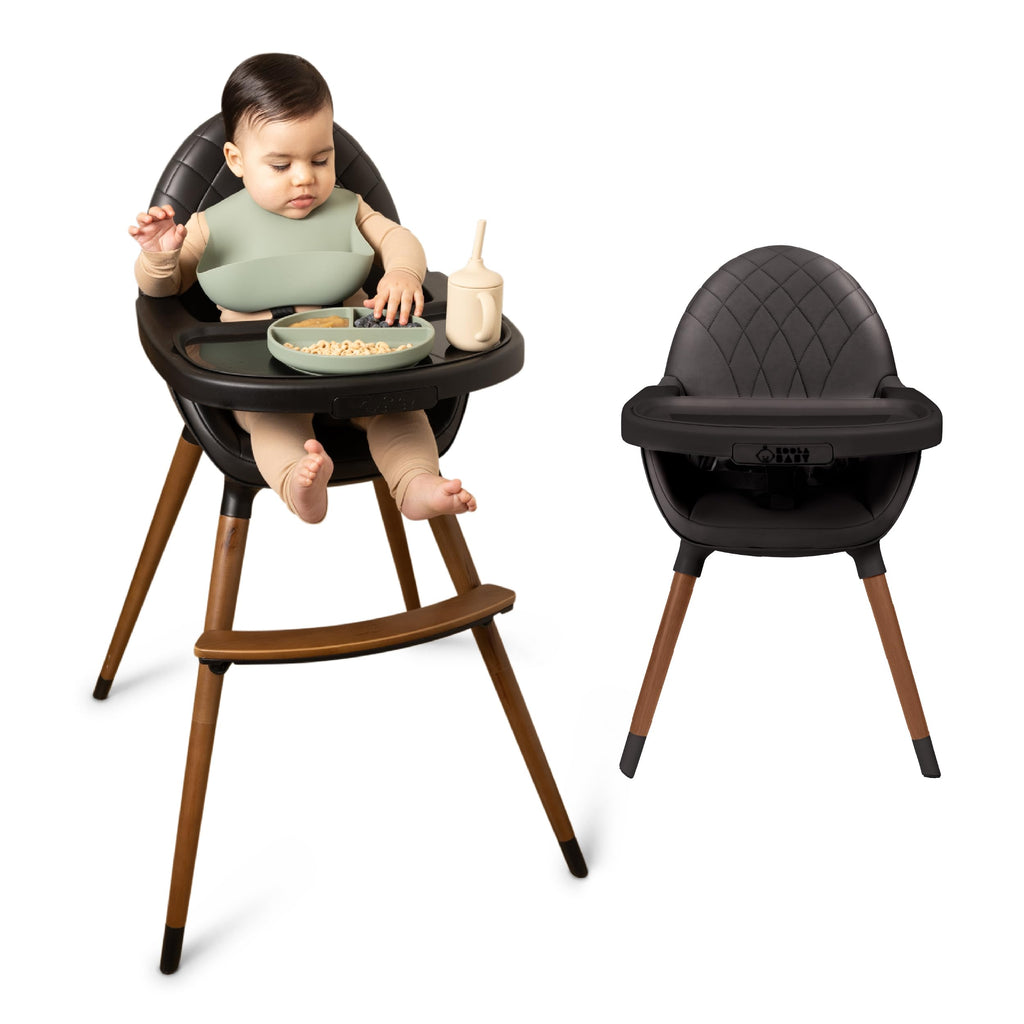 Convertible Wooden High Chair with Adjustable Height H406