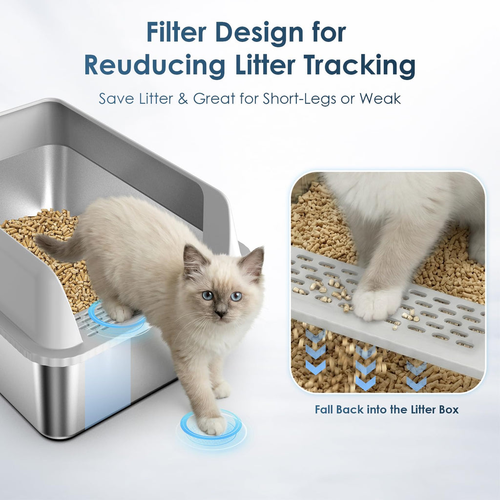 Stainless Steel Cat Litter Box with Lid N87721