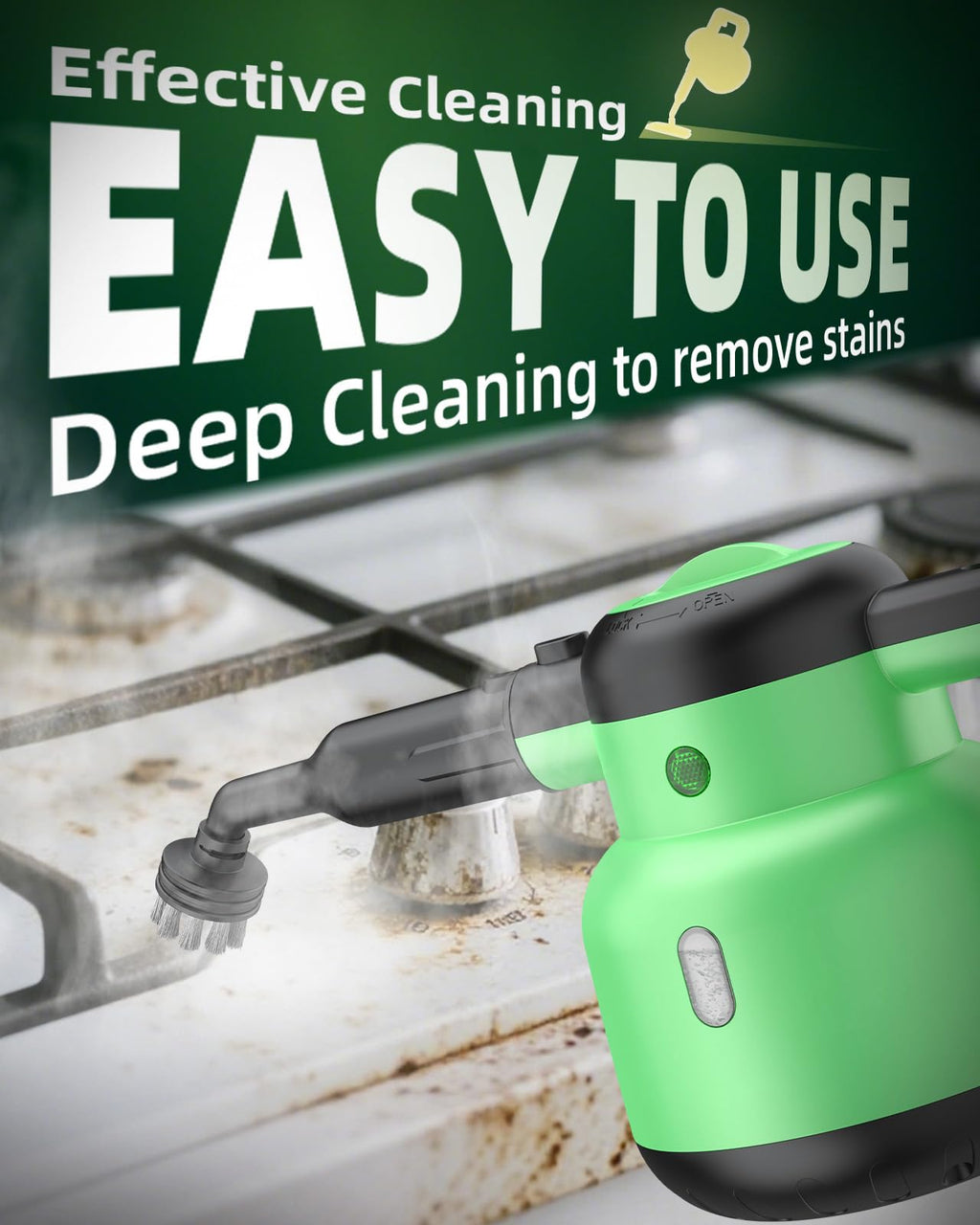 1400W 12-in-1 Steam Mop with Detachable Handheld Steam Cleaner S425700