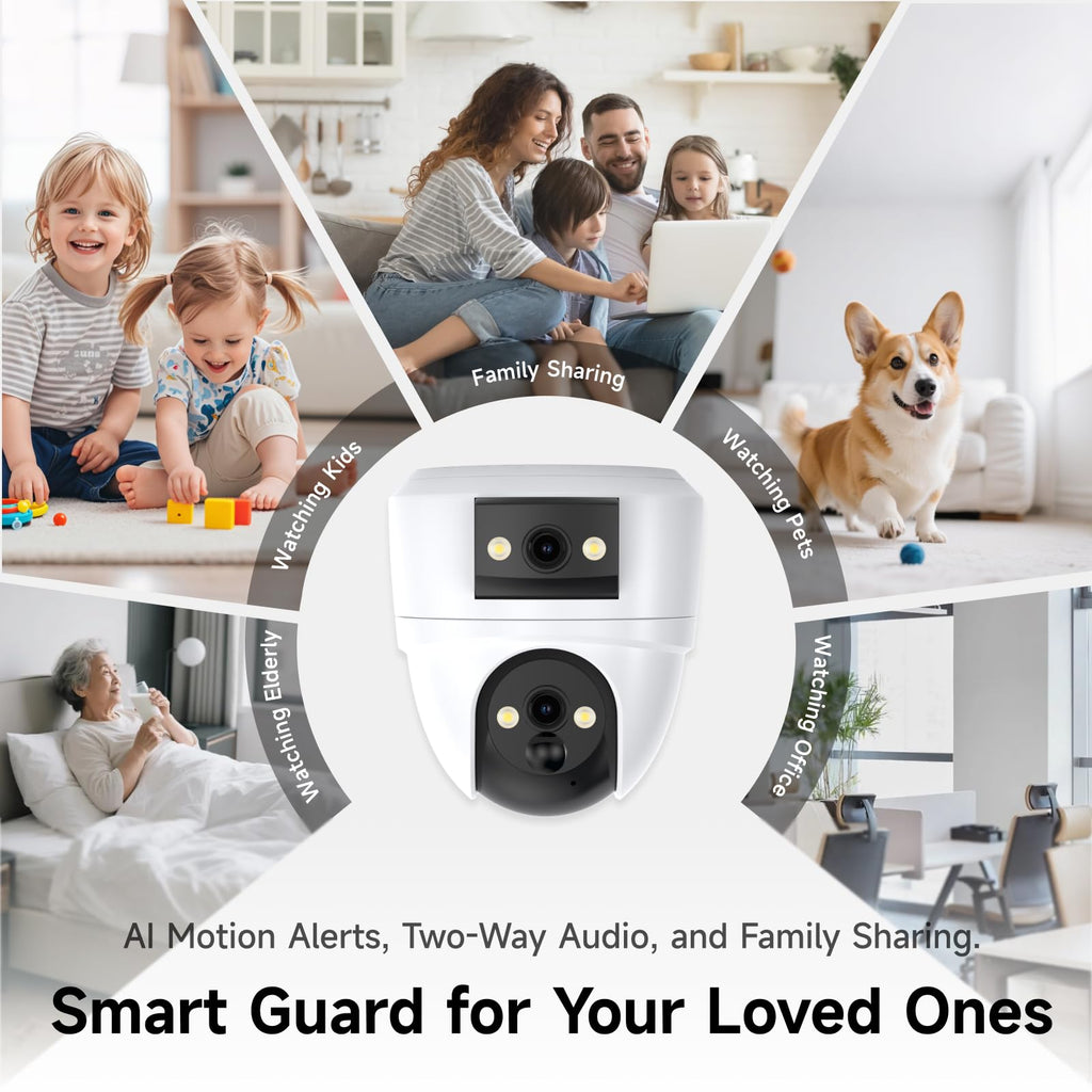 2K Dual Lens Indoor Security Camera I7070