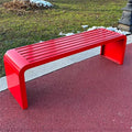 Alloy Stainless Steel Outdoor Bench Red 59" L x 16" W x 18" H V979055