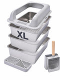 XL Stainless Steel Sifting Cat Litter Box with High Sides R444432