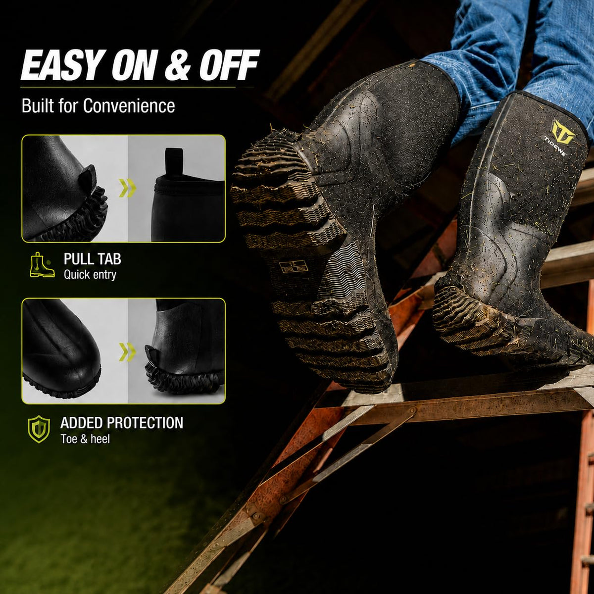 Rubber Boots with Steel Shank G85189