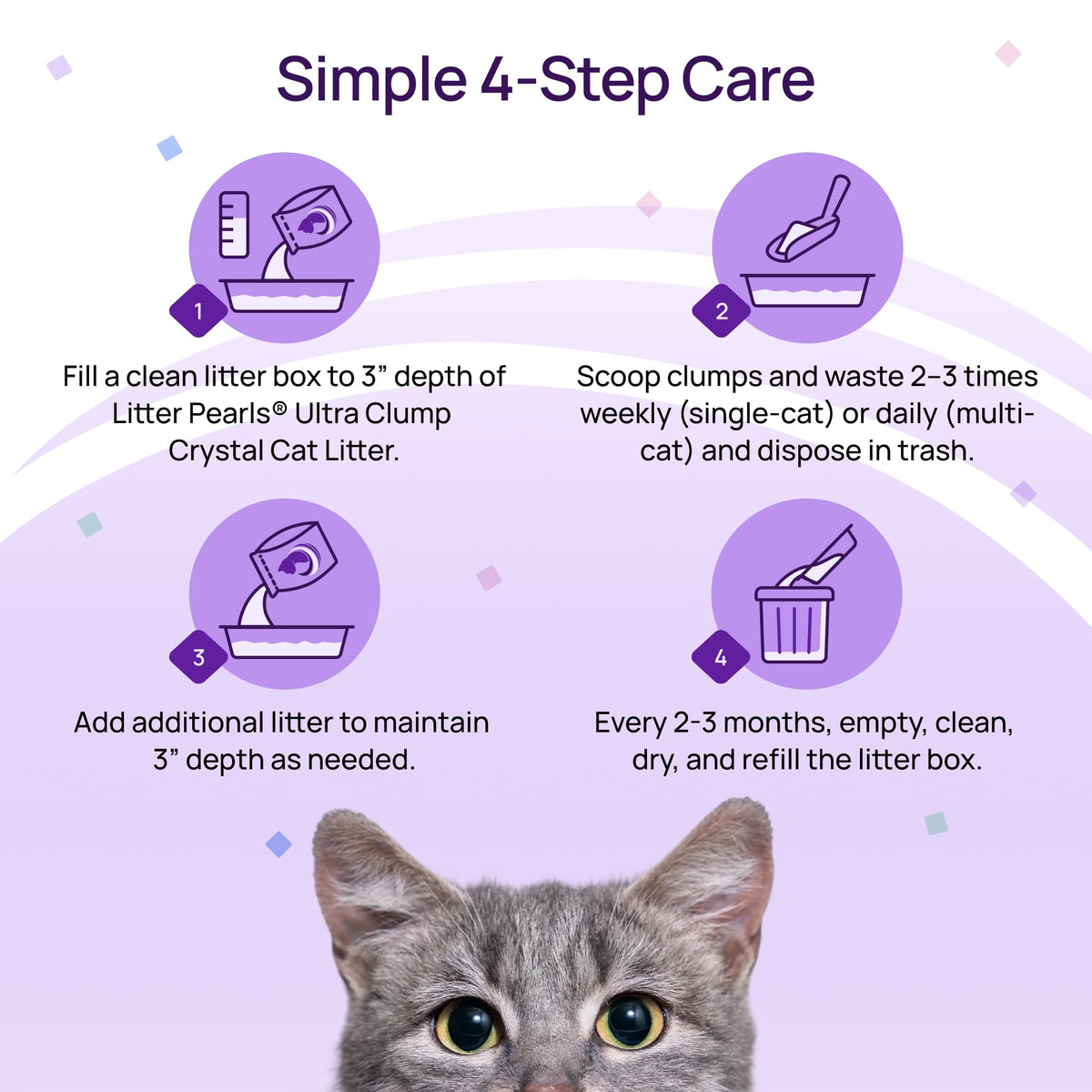 Unscented Crystal Clumping Cat Litter 8lb B508859