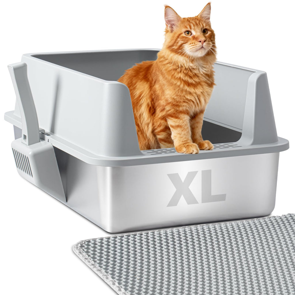 Stainless Steel XL Litter Box with Lid G9512