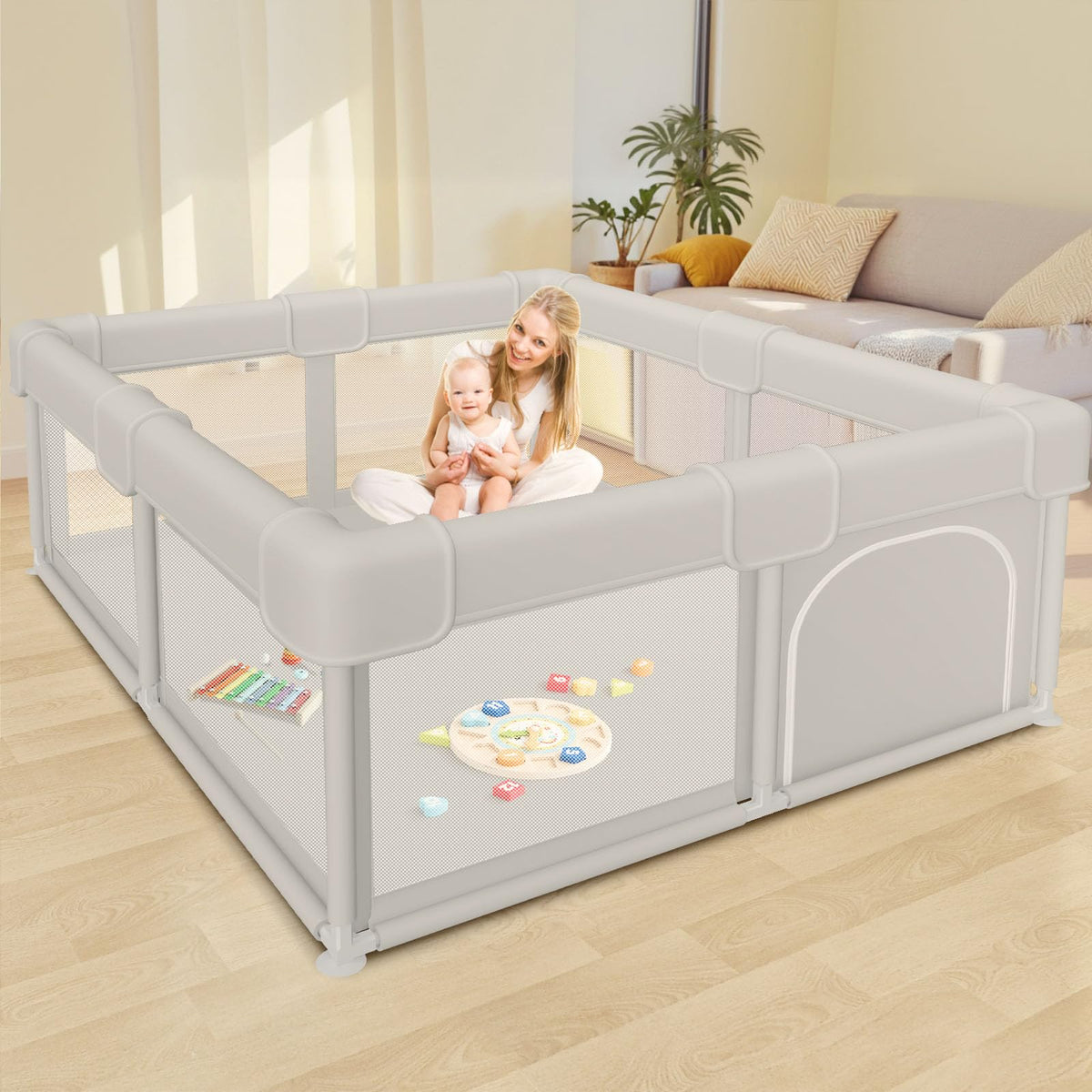 Baby Playpen with Gate W86777