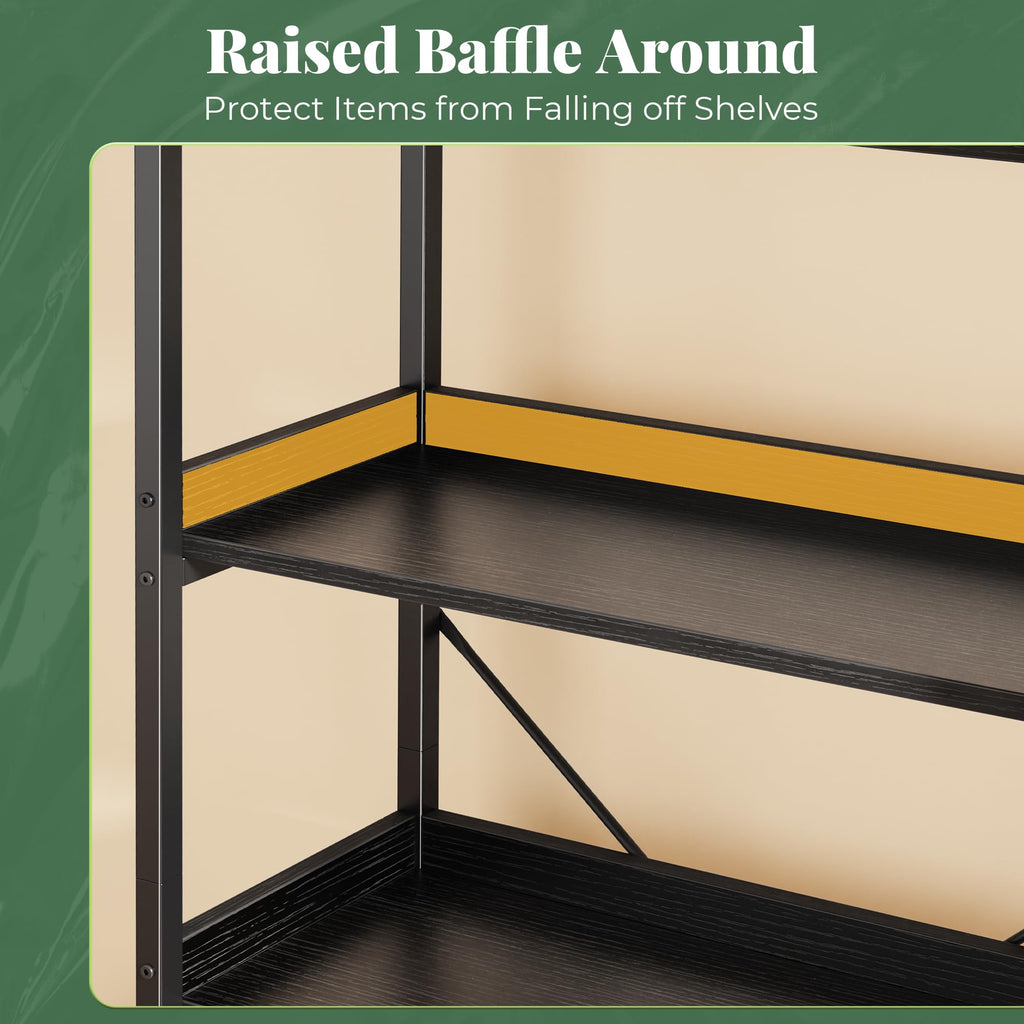 5 Tier Bookshelf with 10 Open Shelves V7053