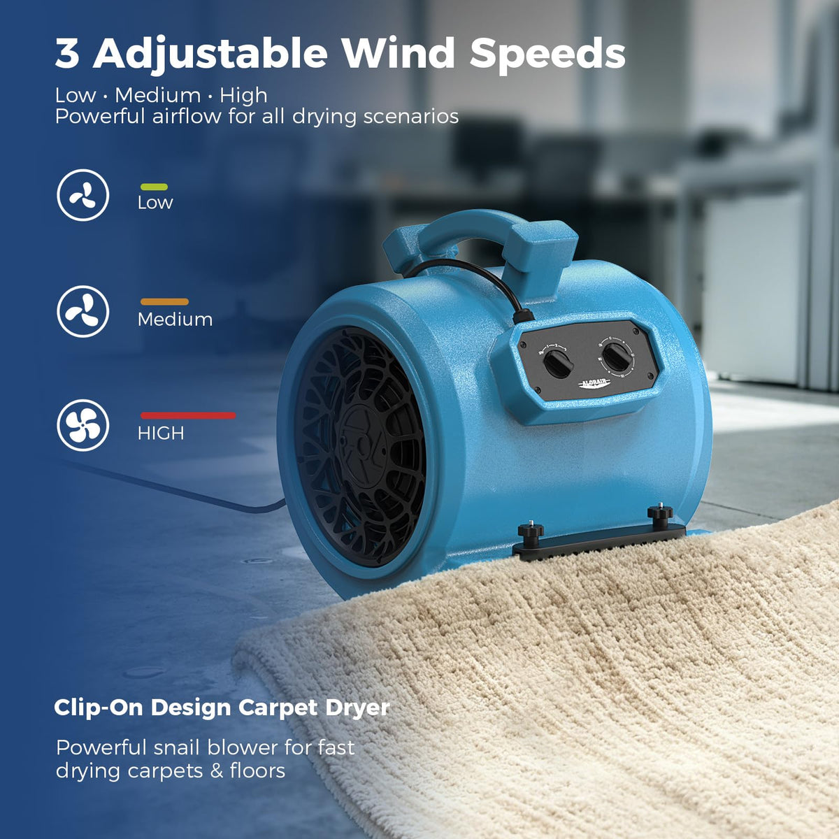 3 Speed Floor Drying Fan O677175