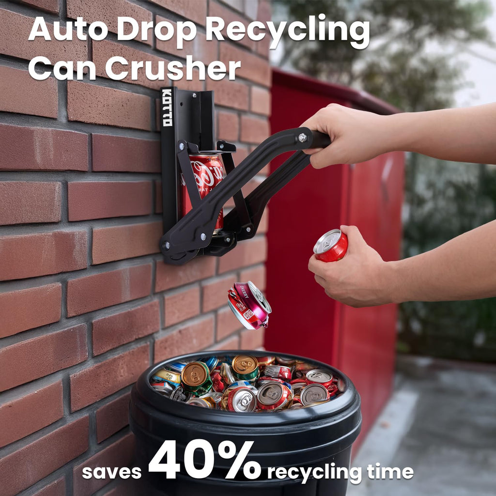 Wall Mounted Can Crusher for 8-16oz Aluminum Cans B396097