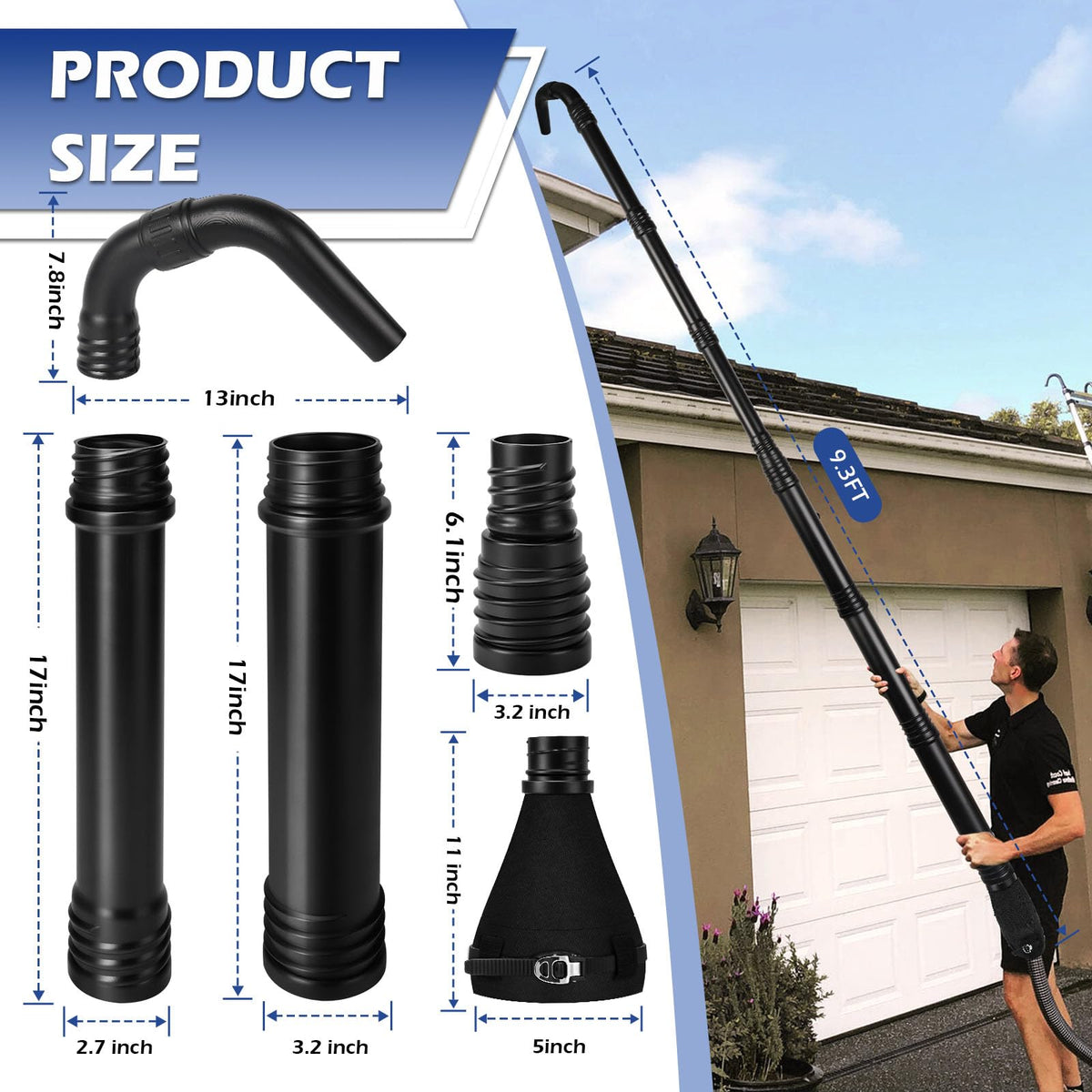 Universal Gutter Cleaning Tools for Leaf Blowers C880675