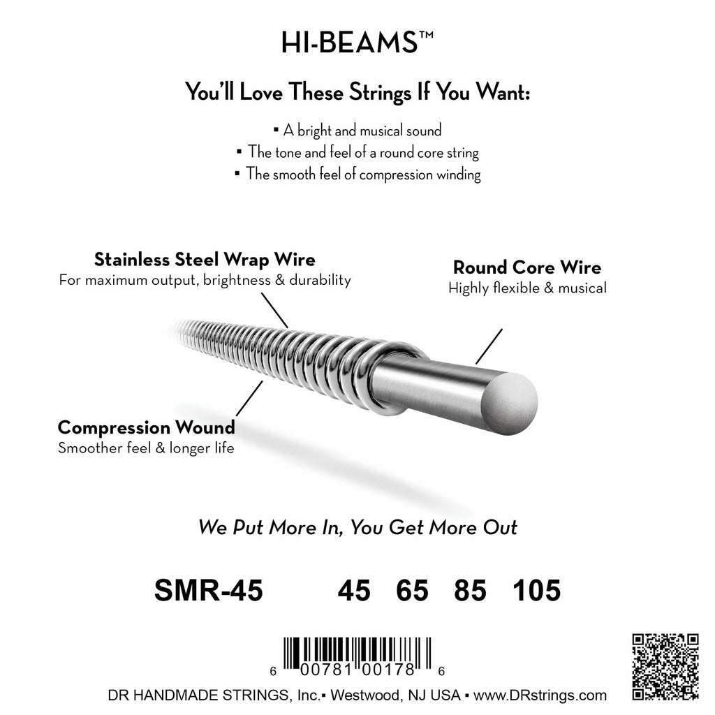 Stainless Steel Bass Strings 45-105 Short A654