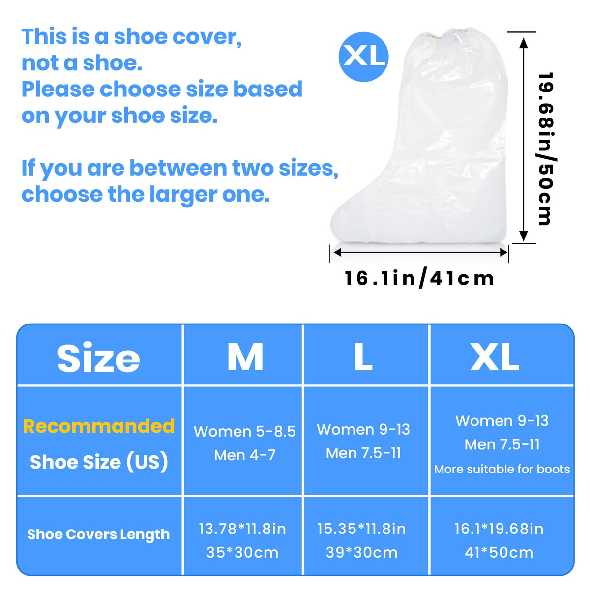 10 Pairs Waterproof Non-Slip Plastic Boot Covers I32381