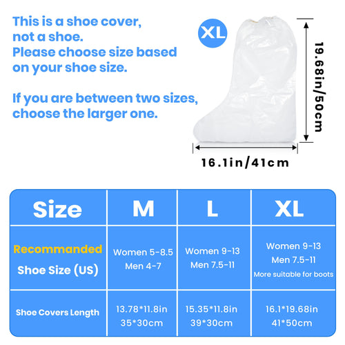 10 Pairs Waterproof Non-Slip Plastic Boot Covers I32381
