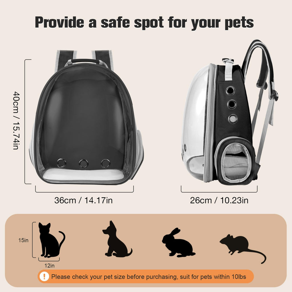 Black Cat Pet Carrier Backpack M4073
