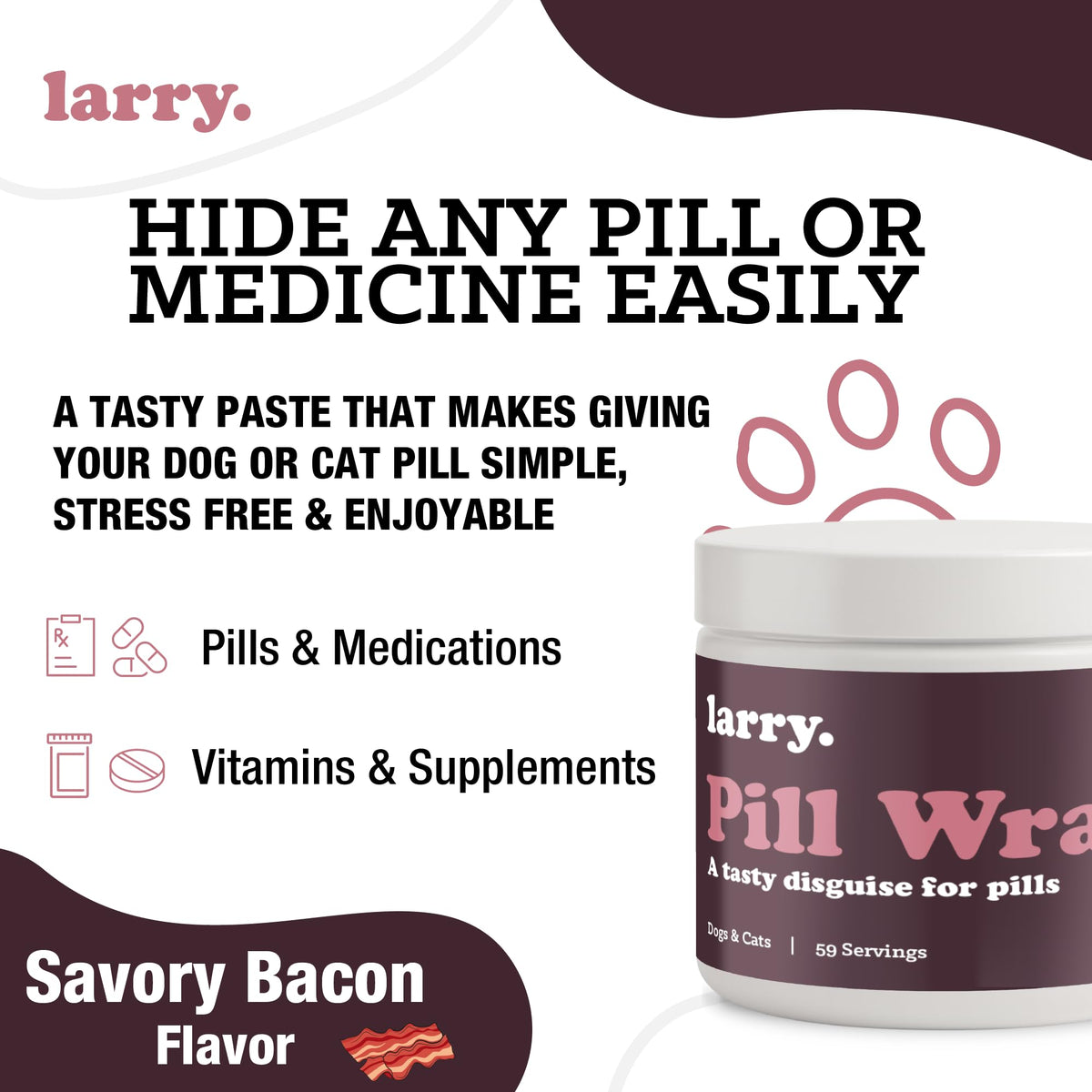 Pill Wrap Dogs Hide Medication Pockets 4.2 oz E538